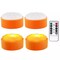 4x Halloween LED Tealights Pumpkin Warm Lights Battery Operate with Remote Timer